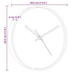 vidaXL Ceas de perete auriu și albastru Ø29,5 cm polistiren și sticlă vidaXL Ceas de perete auriu și albastru Ø29,5 cm polistiren și sticlă