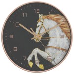 vidaXL Ceas de perete auriu și alb Ø29,5 cm polistiren și sticlă vidaXL Ceas de perete auriu și alb Ø29,5 cm polistiren și sticlă