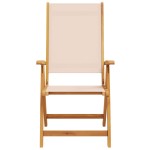 vidaXL Scaune de grădină pliabile 2 buc. lemn masiv acacia & textilenă