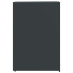 vidaXL Depozitare coș gunoi cu roți 1 coș antracit 69x79x117 cm oțel vidaXL Depozitare coș gunoi cu roți 1 coș antracit 69x79x117 cm oțel
