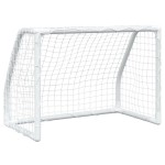 vidaXL Porți de fotbal de copii 2 buc., cu minge alb 64x35x48 cm metal vidaXL Porți de fotbal de copii 2 buc., cu minge alb 64x35x48 cm metal