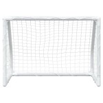 vidaXL Porți de fotbal de copii 2 buc., cu minge alb 64x35x48 cm metal vidaXL Porți de fotbal de copii 2 buc., cu minge alb 64x35x48 cm metal