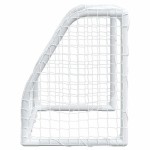 vidaXL Porți de fotbal de copii 2 buc., cu minge alb 64x35x48 cm metal vidaXL Porți de fotbal de copii 2 buc., cu minge alb 64x35x48 cm metal