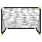 vidaXL Poartă de fotbal pentru copii, pliabilă, negru, 90x64x64 cm vidaXL Poartă de fotbal pentru copii, pliabilă, negru, 90x64x64 cm