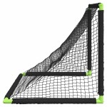 vidaXL Poartă de fotbal pentru copii, pliabilă, negru, 90x64x64 cm vidaXL Poartă de fotbal pentru copii, pliabilă, negru, 90x64x64 cm