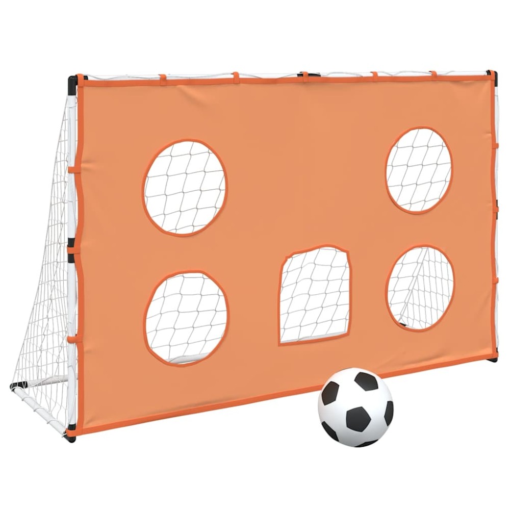 vidaXL Poartă de fotbal de copii cu covoraș țintă/minge 182x62x118 cm