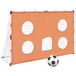 vidaXL Poartă de fotbal de copii cu covoraș țintă/minge 182x62x118 cm vidaXL Poartă de fotbal de copii cu covoraș țintă/minge 182x62x118 cm