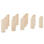 Kubb Set jocuri cu numere 13 piese geantă de transport lemn masiv pin Kubb Set jocuri cu numere 13 piese geantă de transport lemn masiv pin