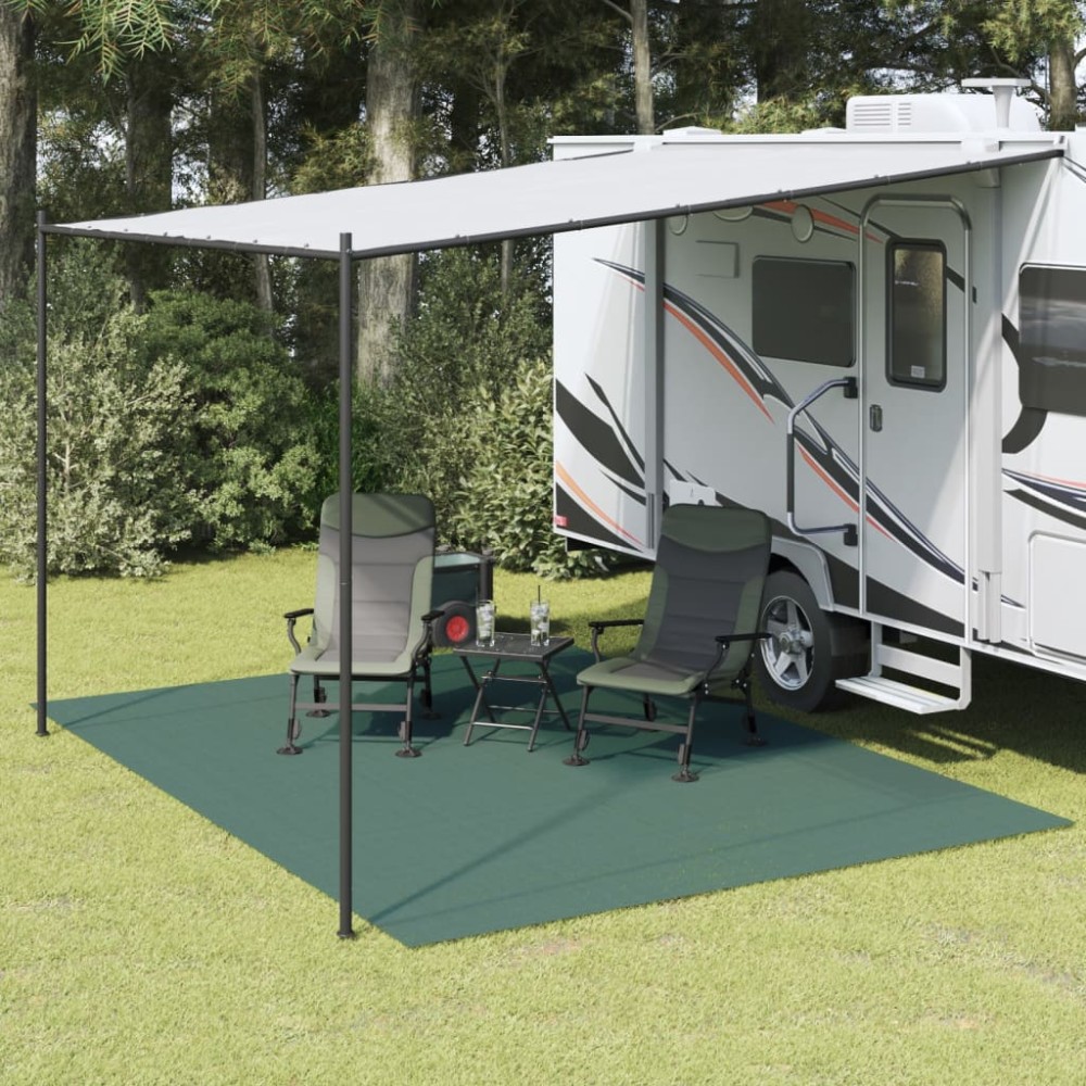 vidaXL Covor pentru cort, verde, 4x3 m