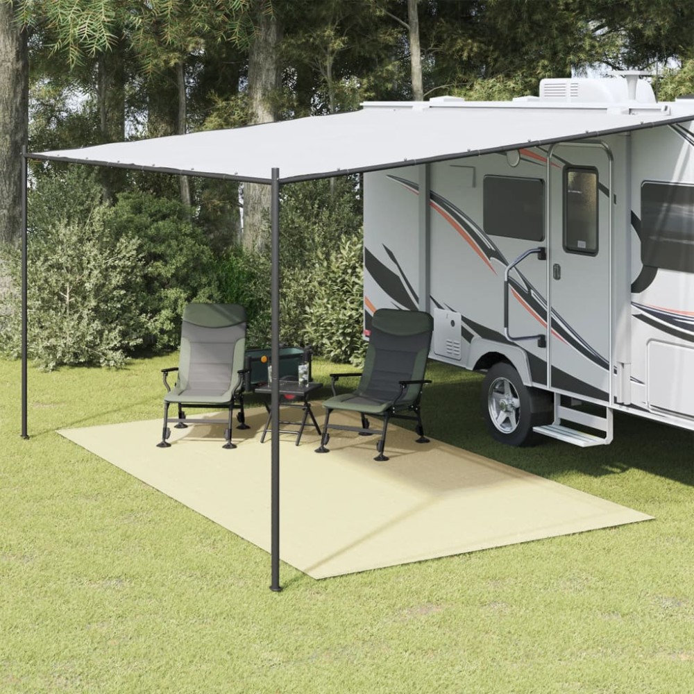vidaXL Covor pentru cort, crem, 4x2,5 m