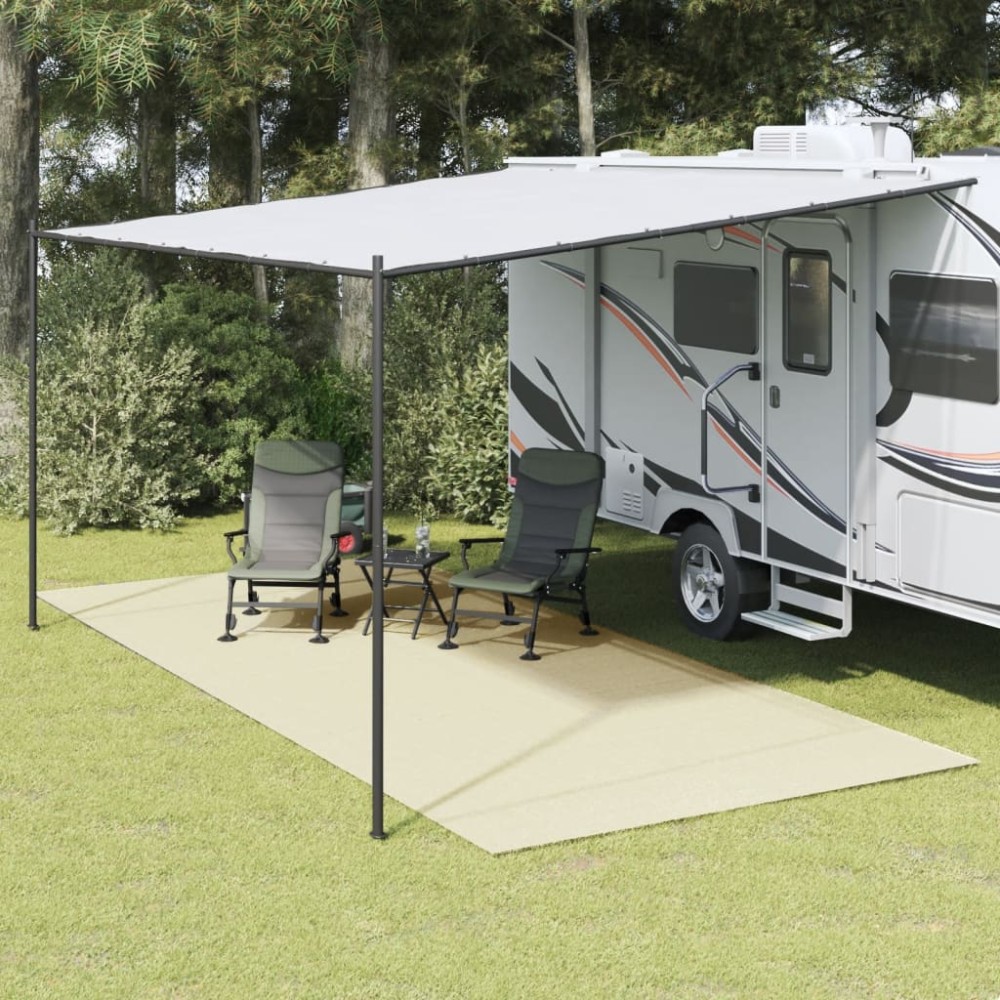 vidaXL Covor pentru cort, crem, 6x2,5 m