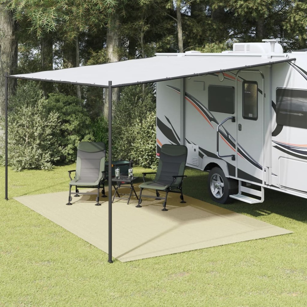 vidaXL Covor pentru cort, crem, 5x3 m