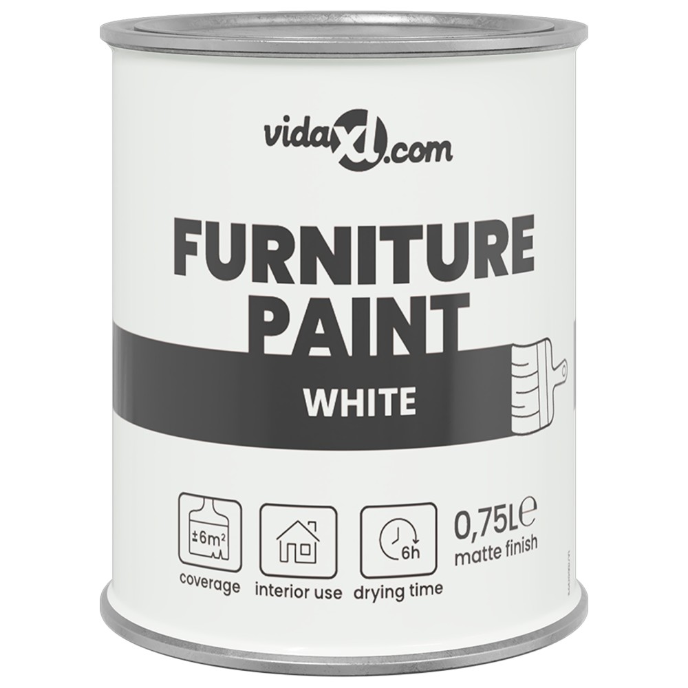 vidaXL Vopsea pentru mobilă Alb 10 x 10 x 12 cm Print pe perete