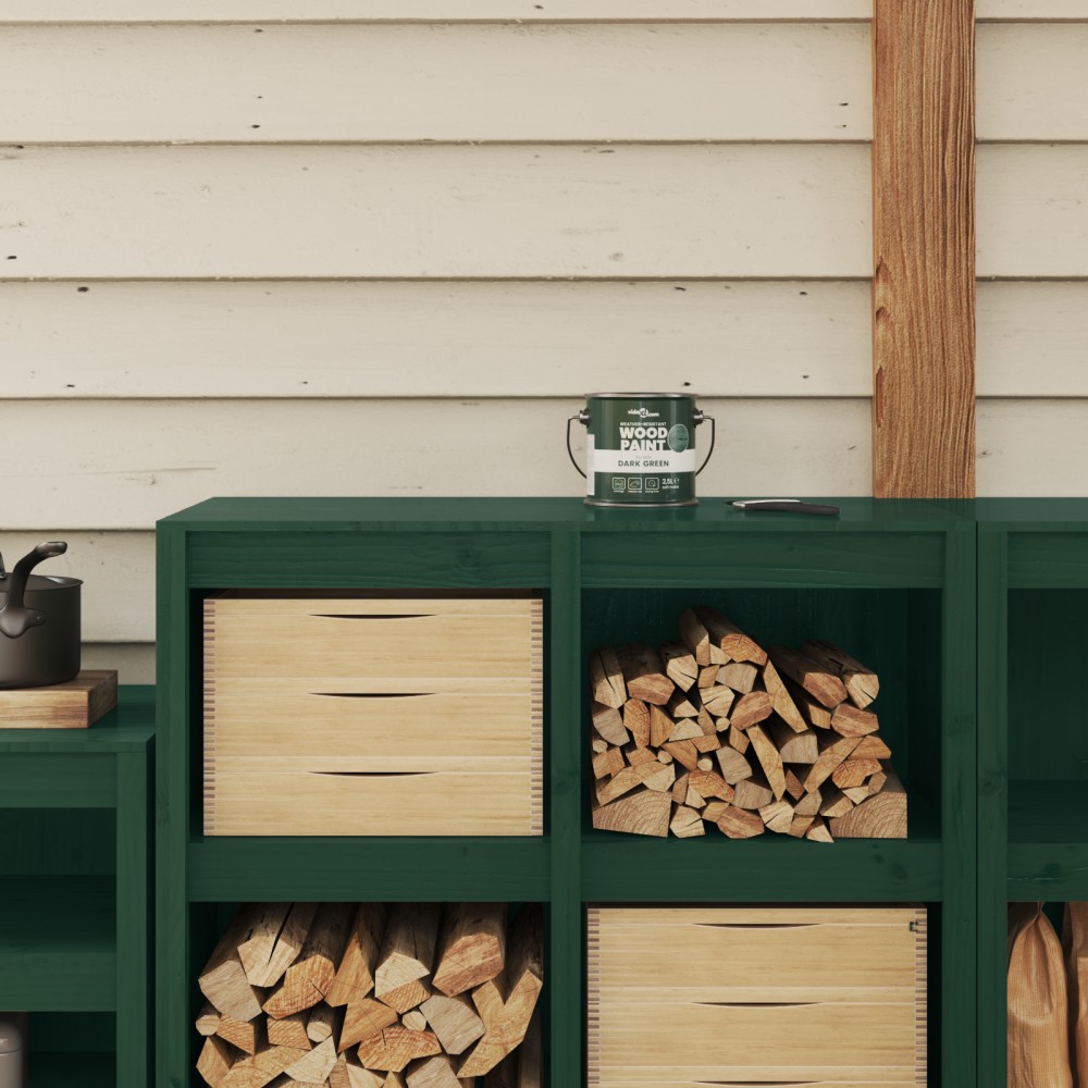 vidaXL Vopsea pentru lemn Verde 16,5 x 16,5 x 16 cm Print pe perete