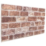 vidaXL Panouri de perete 3D, 10 buc., maro, 100x50 cm, EPS vidaXL Panouri de perete 3D, 10 buc., maro, 100x50 cm, EPS