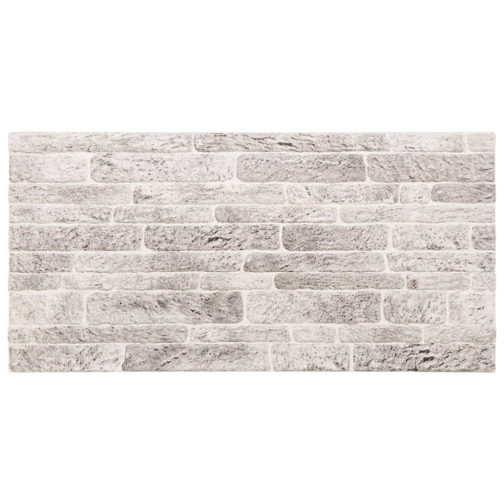 vidaXL Panouri de perete 3D, 10 buc., gri deschis, 100x50 cm, EPS