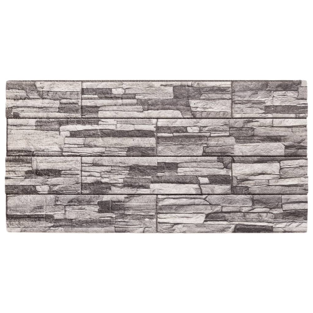 vidaXL Panouri de perete 3D, 10 buc., gri deschis, 100x50 cm, EPS