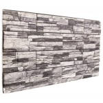 vidaXL Panouri de perete 3D, 10 buc., gri deschis, 100x50 cm, EPS