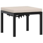 vidaXL Scaun de grădină cu pernă, negru, oțel vopsit electrostatic vidaXL Scaun de grădină cu pernă, negru, oțel vopsit electrostatic
