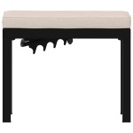 vidaXL Scaun de grădină cu pernă, negru, oțel vopsit electrostatic vidaXL Scaun de grădină cu pernă, negru, oțel vopsit electrostatic