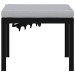 vidaXL Scaun de grădină cu pernă, negru, oțel vopsit electrostatic vidaXL Scaun de grădină cu pernă, negru, oțel vopsit electrostatic