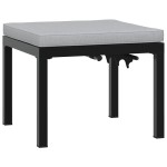 vidaXL Scaun de grădină cu pernă, negru, oțel vopsit electrostatic vidaXL Scaun de grădină cu pernă, negru, oțel vopsit electrostatic