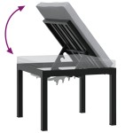 vidaXL Scaun de grădină cu pernă, negru, oțel vopsit electrostatic vidaXL Scaun de grădină cu pernă, negru, oțel vopsit electrostatic