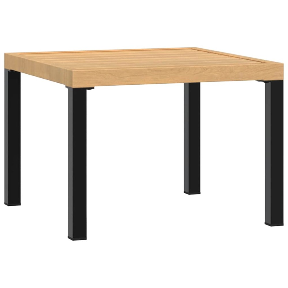 vidaXL Masă cafea grădină negru 55x55x39,5cm oțel vopsit electrostatic