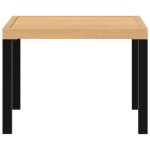 vidaXL Masă cafea grădină negru 55x55x39,5cm oțel vopsit electrostatic
