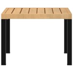 vidaXL Masă cafea grădină negru 55x55x39,5cm oțel vopsit electrostatic
