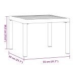 vidaXL Masă cafea grădină negru 55x55x39,5cm oțel vopsit electrostatic