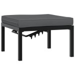 vidaXL Scaun de grădină cu pernă, negru, aluminiu vidaXL Scaun de grădină cu pernă, negru, aluminiu