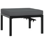 vidaXL Scaun de grădină cu pernă, negru, aluminiu vidaXL Scaun de grădină cu pernă, negru, aluminiu