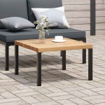 vidaXL Măsuță de cafea de grădină, negru, 65x65x40 cm, aluminiu vidaXL Măsuță de cafea de grădină, negru, 65x65x40 cm, aluminiu
