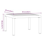 vidaXL Măsuță de cafea de grădină, negru, 65x65x40 cm, aluminiu vidaXL Măsuță de cafea de grădină, negru, 65x65x40 cm, aluminiu