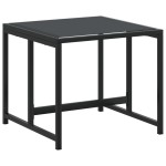 vidaXL Taburete de grădină, 4 buc., negru, oțel și textilenă vidaXL Taburete de grădină, 4 buc., negru, oțel și textilenă