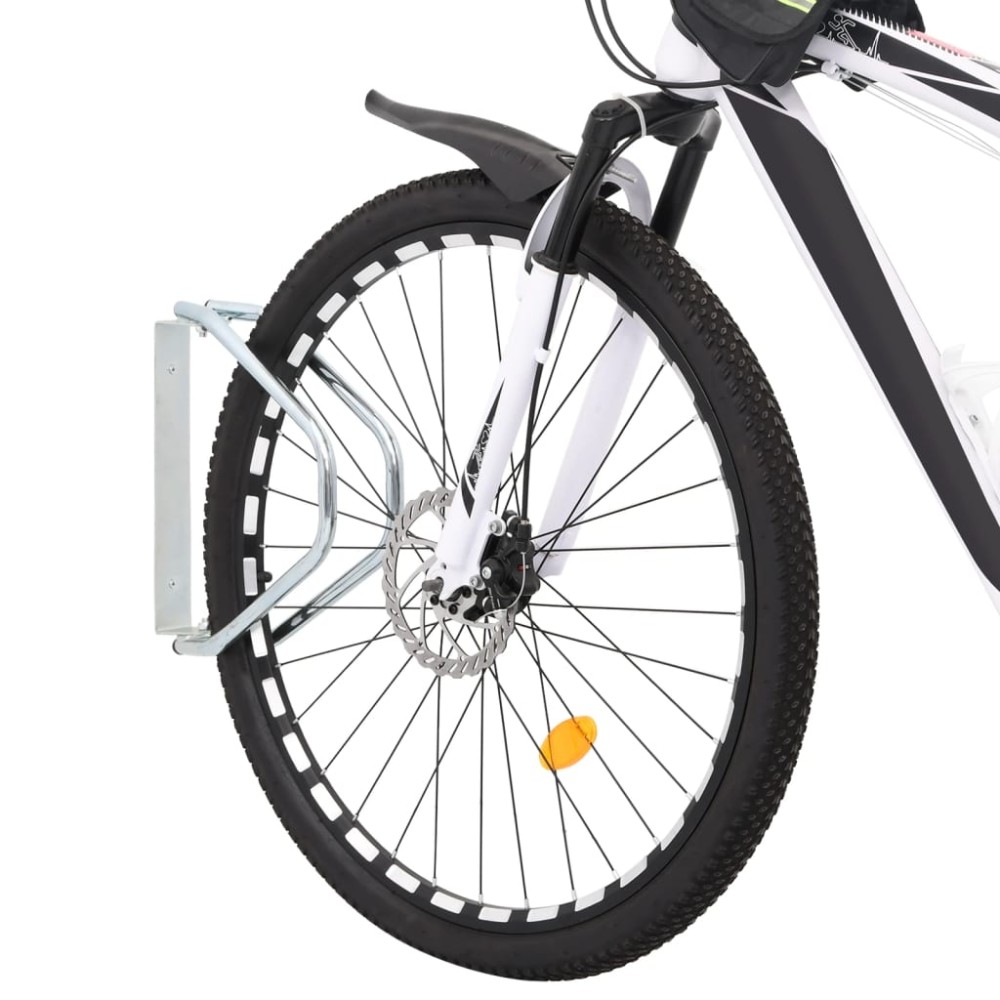 vidaXL Suport biciclete montat pe perete, 2 buc., oțel galvanizat