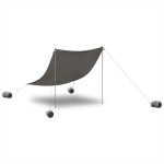 vidaXL Baldachin de plajă cu ancore de nisip, gri, 214x236 cm vidaXL Baldachin de plajă cu ancore de nisip, gri, 214x236 cm