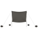 vidaXL Baldachin de plajă cu ancore de nisip, gri, 214x236 cm vidaXL Baldachin de plajă cu ancore de nisip, gri, 214x236 cm