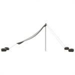 vidaXL Baldachin de plajă cu ancore de nisip, gri, 214x236 cm vidaXL Baldachin de plajă cu ancore de nisip, gri, 214x236 cm
