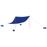 vidaXL Baldachin de plajă cu ancore de nisip, albastru, 304x300 cm vidaXL Baldachin de plajă cu ancore de nisip, albastru, 304x300 cm
