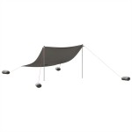 vidaXL Baldachin de plajă cu ancore de nisip, gri, 304x300 cm vidaXL Baldachin de plajă cu ancore de nisip, gri, 304x300 cm