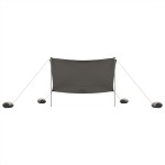 vidaXL Baldachin de plajă cu ancore de nisip, gri, 304x300 cm vidaXL Baldachin de plajă cu ancore de nisip, gri, 304x300 cm