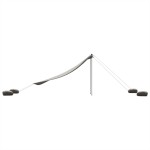 vidaXL Baldachin de plajă cu ancore de nisip, gri, 304x300 cm vidaXL Baldachin de plajă cu ancore de nisip, gri, 304x300 cm