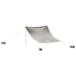 vidaXL Baldachin de plajă cu ancore de nisip, gri, 304x300 cm vidaXL Baldachin de plajă cu ancore de nisip, gri, 304x300 cm