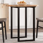vidaXL Blat de masă rotund, Ø70x2 cm, lemn masiv de acacia vidaXL Blat de masă rotund, Ø70x2 cm, lemn masiv de acacia