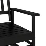 vidaXL Bancă glisantă, negru, 118x70x104,5 cm, lemn masiv de plop vidaXL Bancă glisantă, negru, 118x70x104,5 cm, lemn masiv de plop