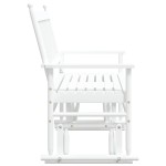 vidaXL Bancă glisantă, alb, 118x70x104,5 cm, lemn masiv de plop vidaXL Bancă glisantă, alb, 118x70x104,5 cm, lemn masiv de plop