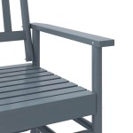 vidaXL Bancă glisantă, gri, 118x70x104,5 cm, lemn masiv de plop vidaXL Bancă glisantă, gri, 118x70x104,5 cm, lemn masiv de plop