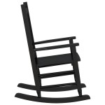 vidaXL Scaun balansoar pentru copii, negru, lemn masiv de plop vidaXL Scaun balansoar pentru copii, negru, lemn masiv de plop